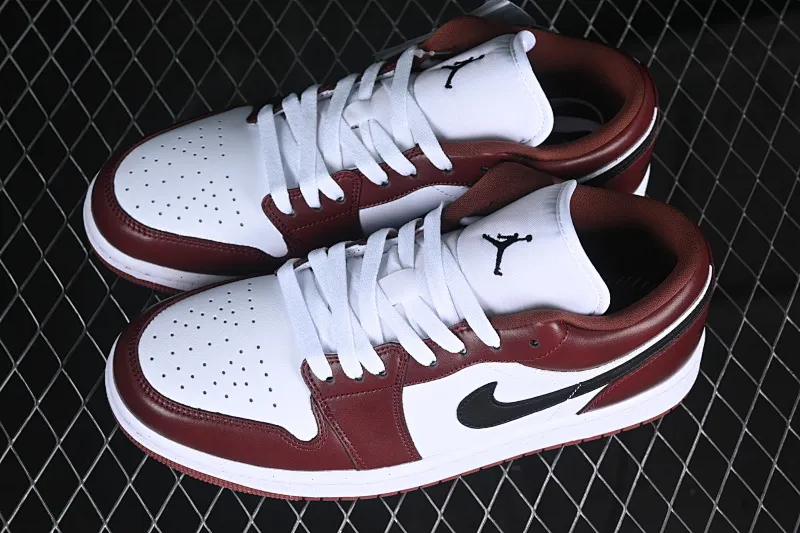 All categories Air Jordan Jordan series basketball shoes Air Jordan 1 Low Air Jordan 1 Low AJ1 Joe 1 white wine red low-top cultural casual sneakers HF3148-102